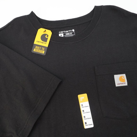 Carhartt Other - NEW Carhartt‎ Mens K87 Black Loose Fit Heavyweight Short Sleeve Pocket T-Shirt